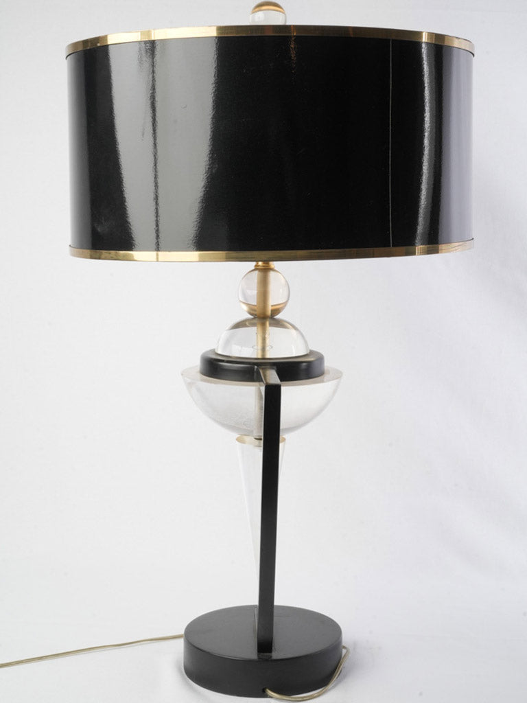 Black lacquered table lamp