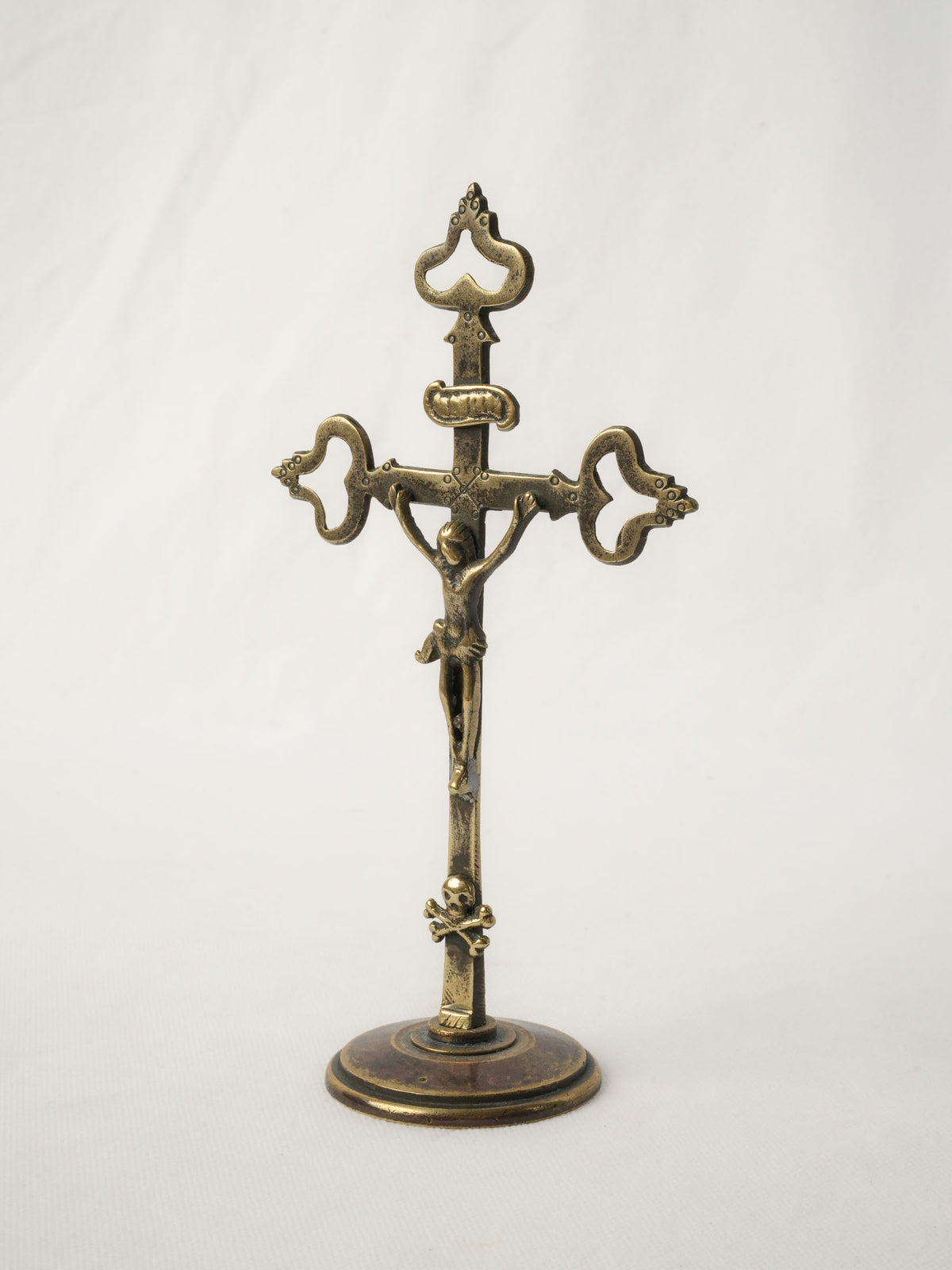 19th-Century French Bronze Standing Crucifix