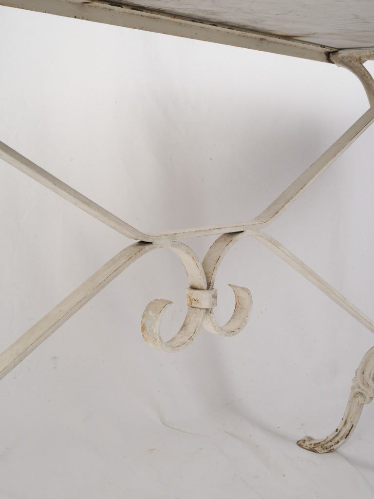 Decorative scrolling feet narrow table  