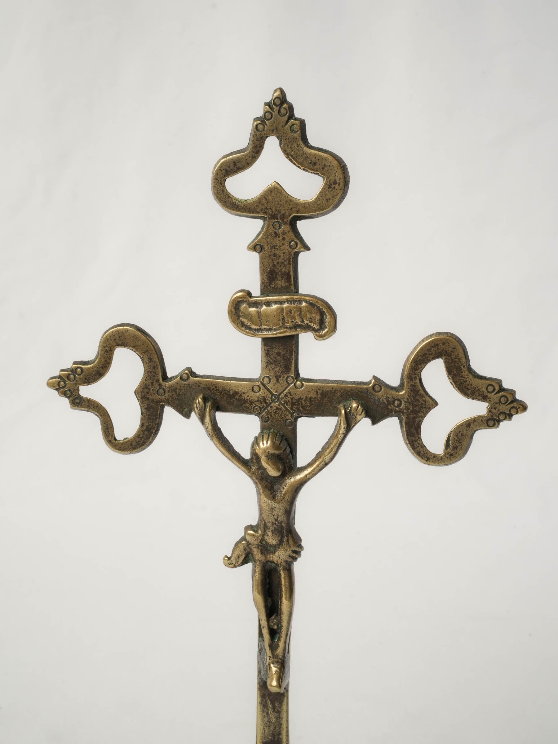 19th-Century French Bronze Standing Crucifix