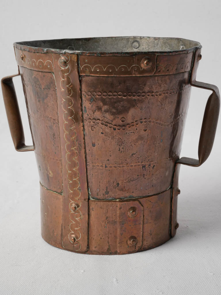 Antique French copper measuring vessel  