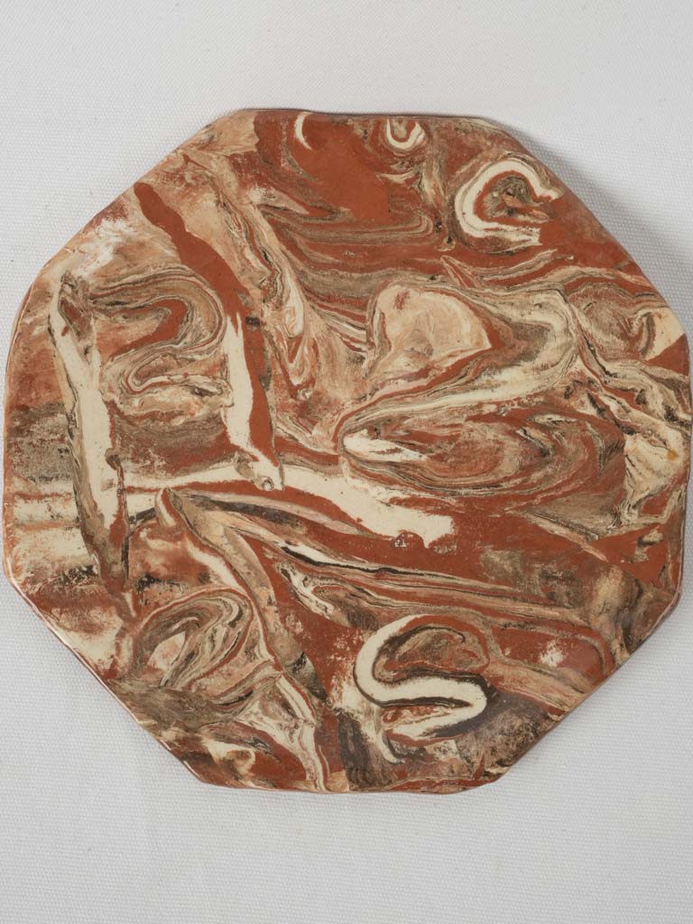 Vintage terracotta octagonal plate