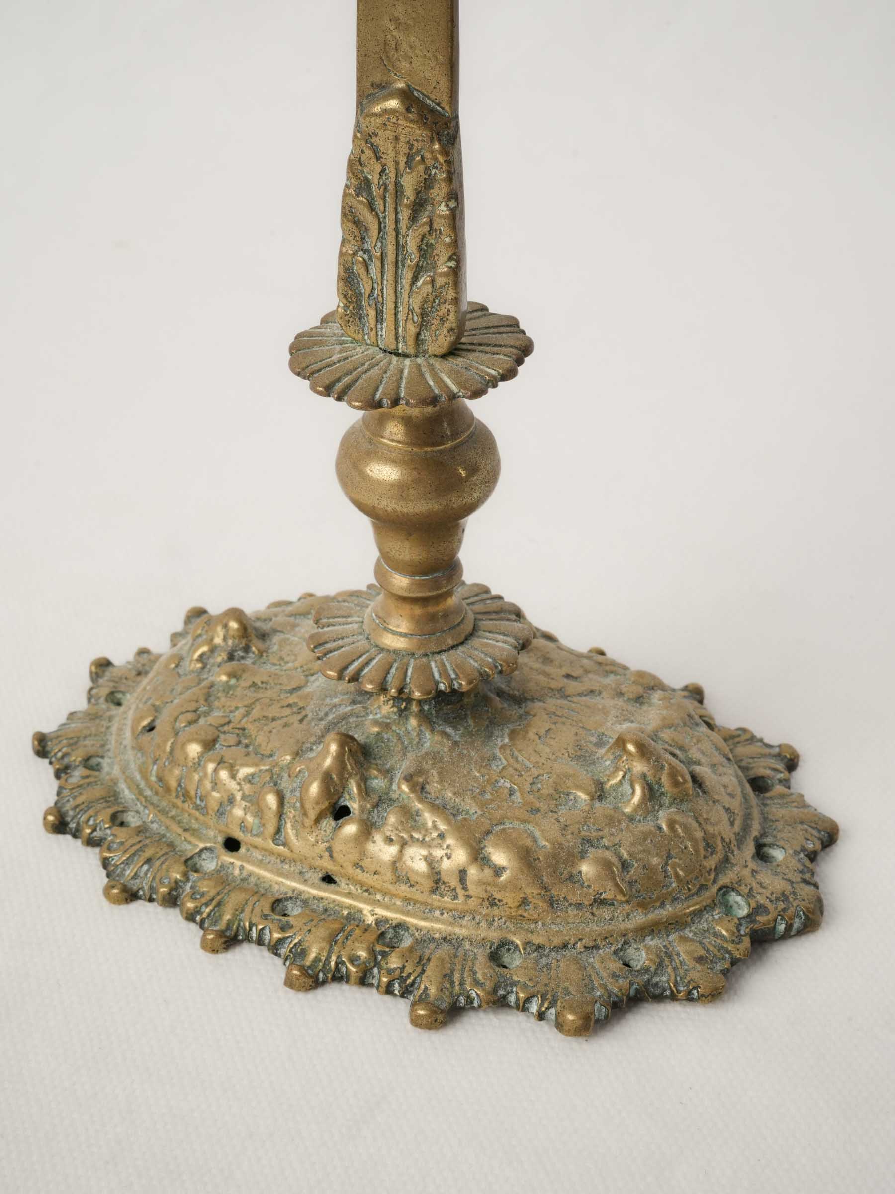 Post-Revolution 19th-Century French Brass Standing Crucifix