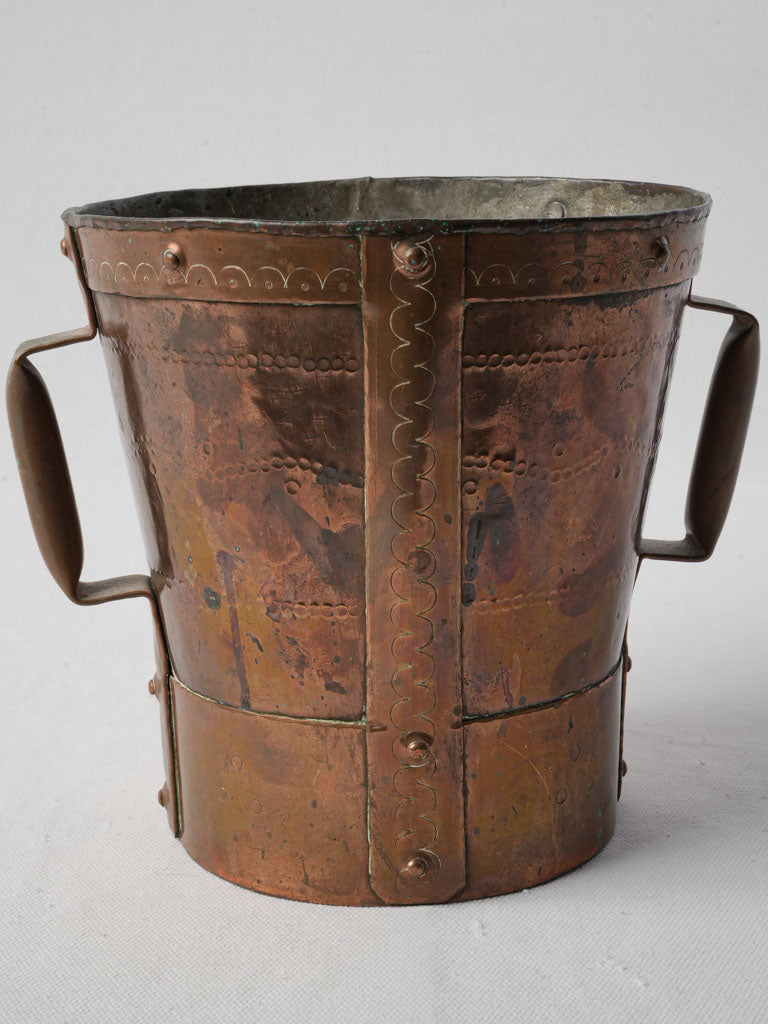Decorative vintage metal urn  
