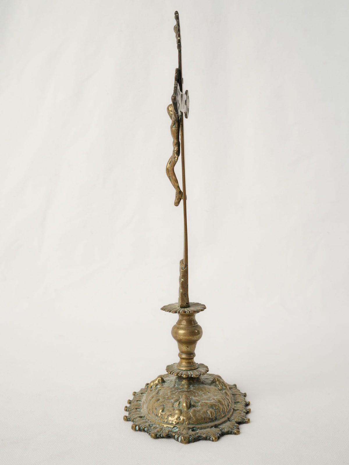 Post-Revolution 19th-Century French Brass Standing Crucifix