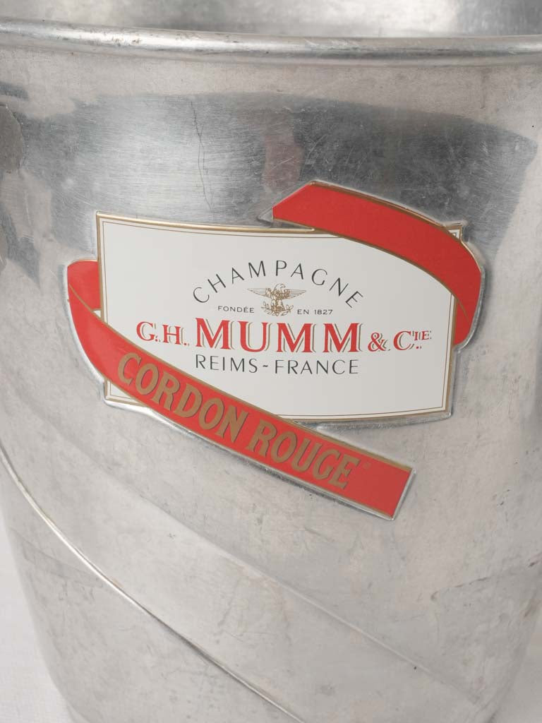 Traditional scratched aluminium champagne vessels