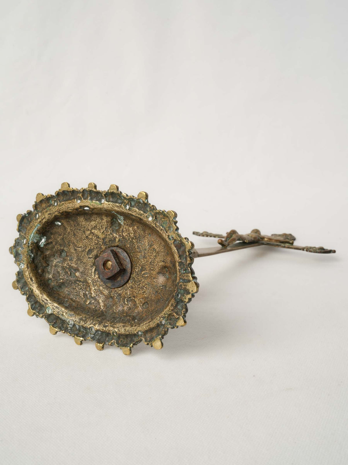 Post-Revolution 19th-Century French Brass Standing Crucifix