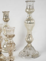 Shimmering antique decorative glass candlesticks