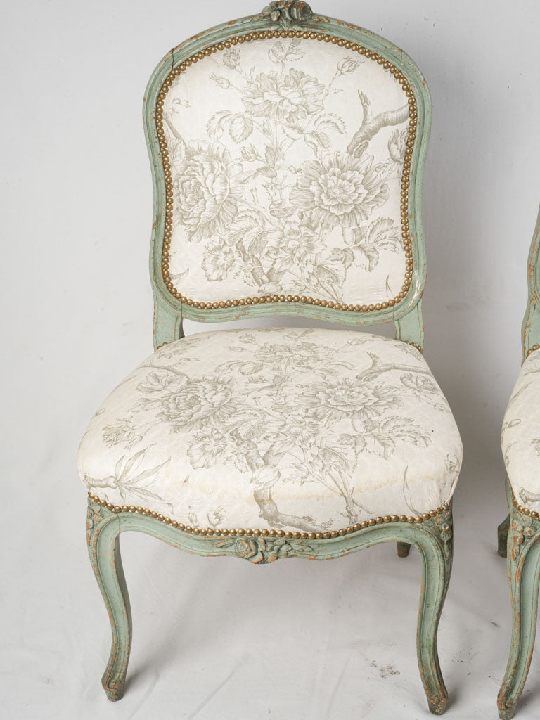Elegant cabriole legged side chairs  