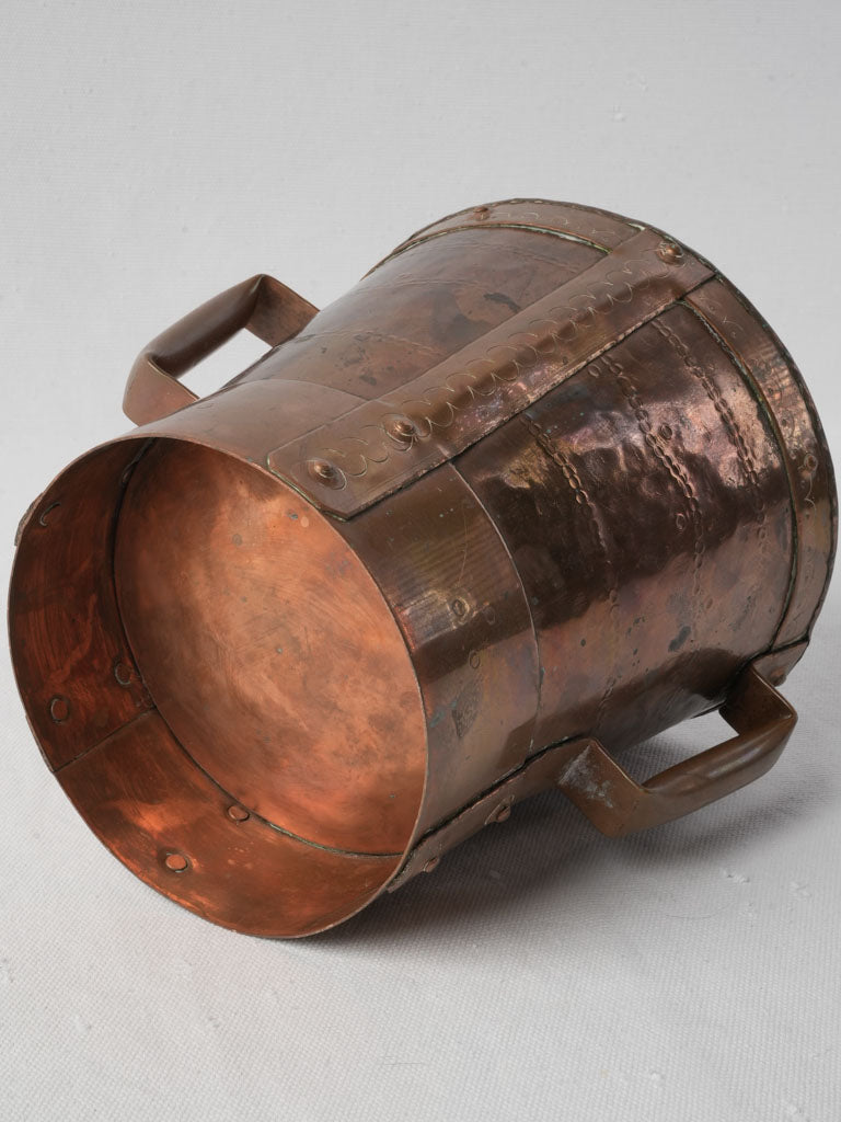 Timeless hammered copper decorative item  