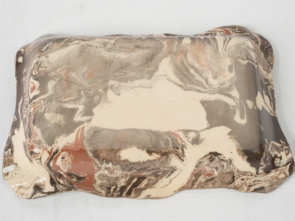 Traditional vintage Apt pottery rectangular platter