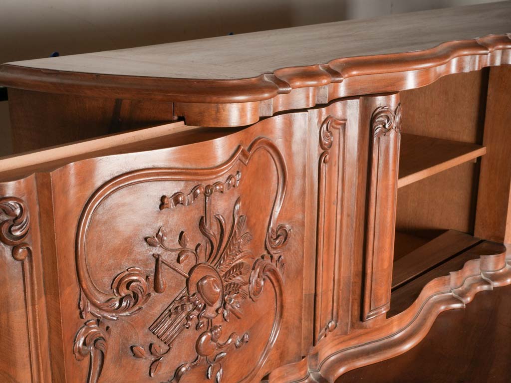 Antique inspired rustic furniture piece