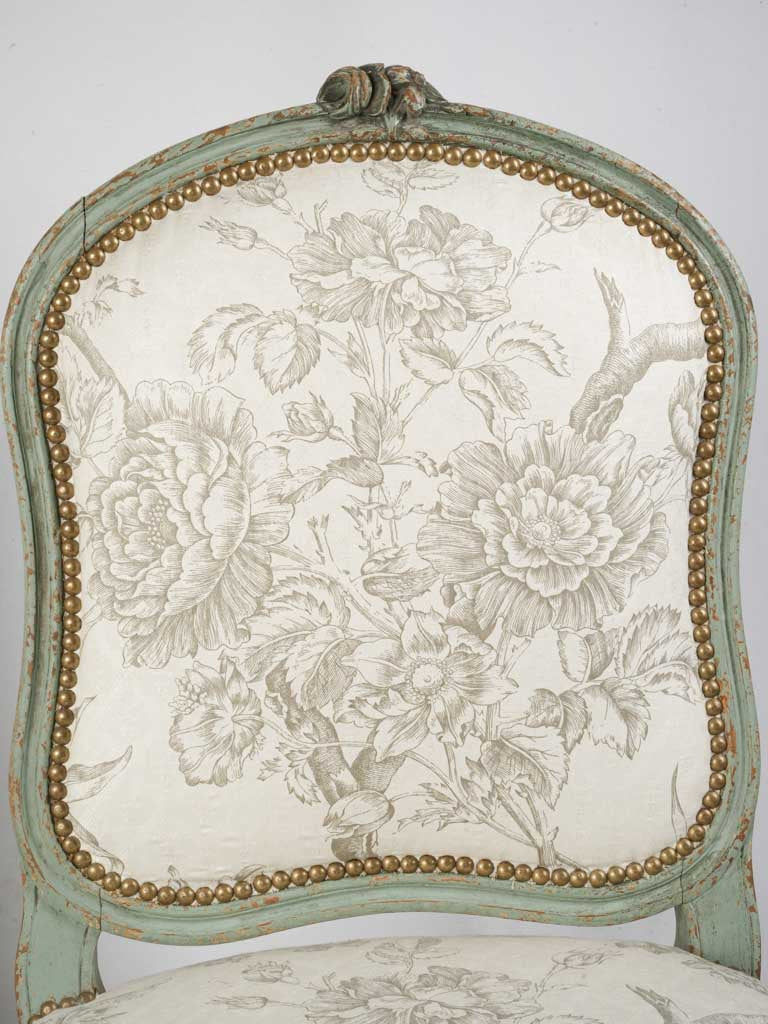 Sculpted floral cartouche accent chairs  