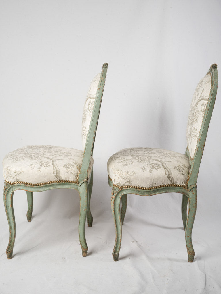 Authentic patina Gustavian style chairs  