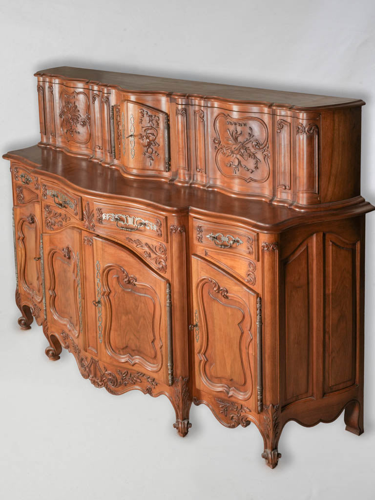 Distinctive solid walnut sideboard
