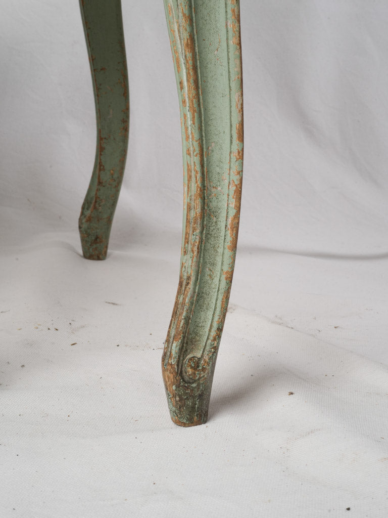 Delicate brass nail-head trim chairs  