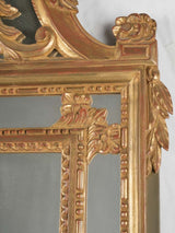 Antique Giltwood Portrait Pediment Mirror