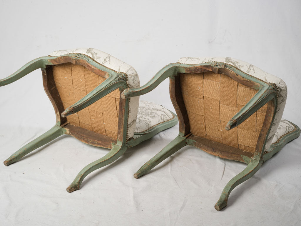 Historically inspired carved beechwood chairs  