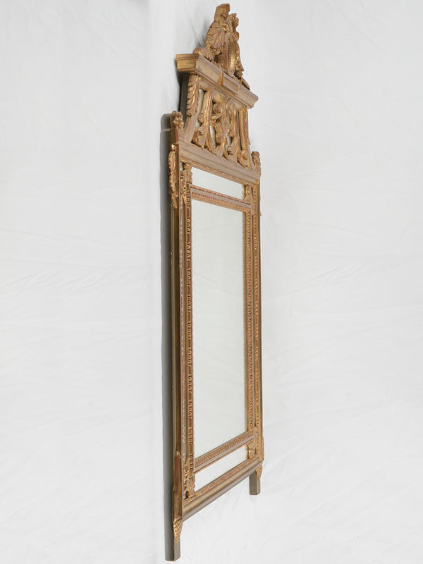 Antique Grand Giltwood Parclose Mirror