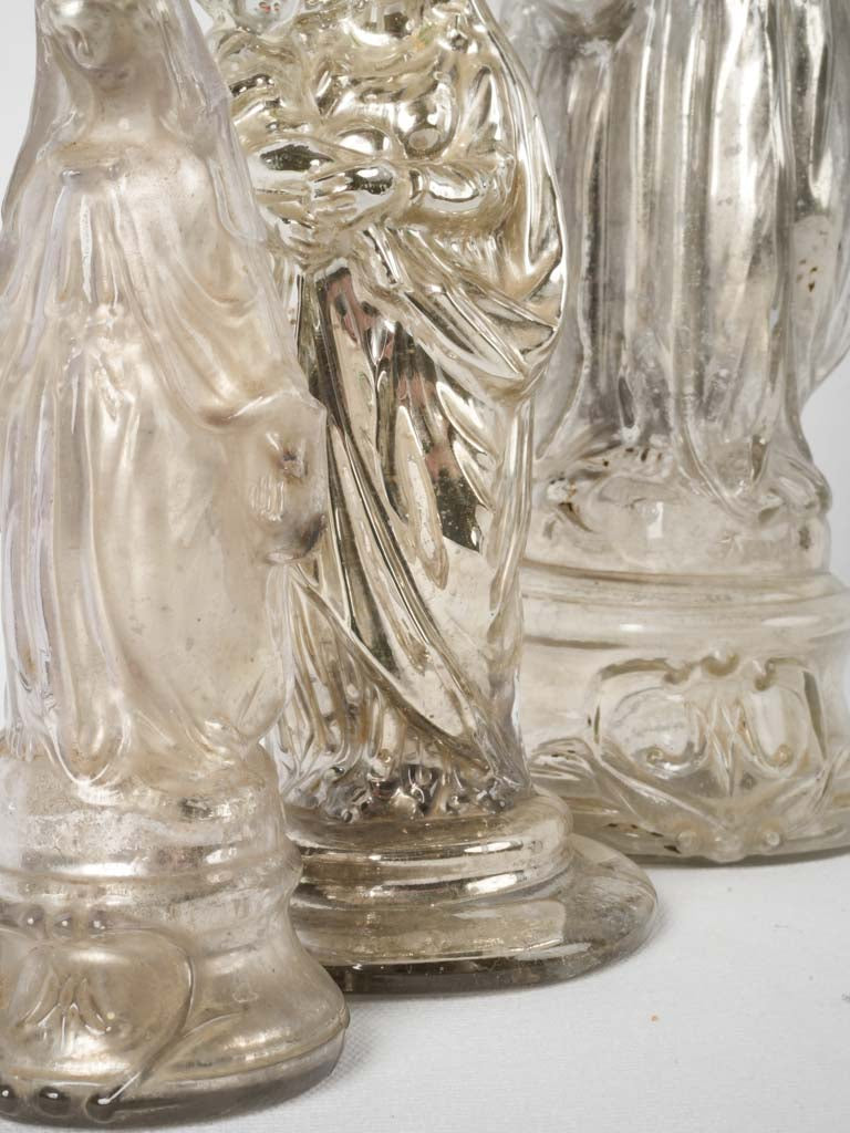 Traditional glistening glass Virgin statue