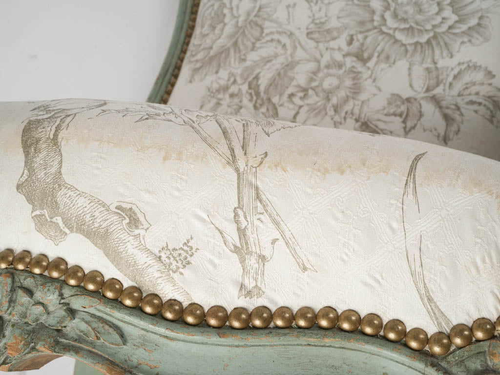 Flat-backed Louis XV style chairs  