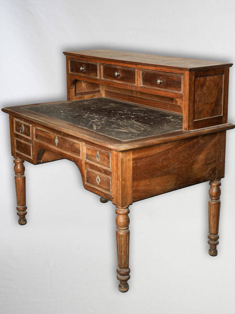 Late 19th-Century Walnut Writing Desk w/ Raised Drawers - 43¼"
