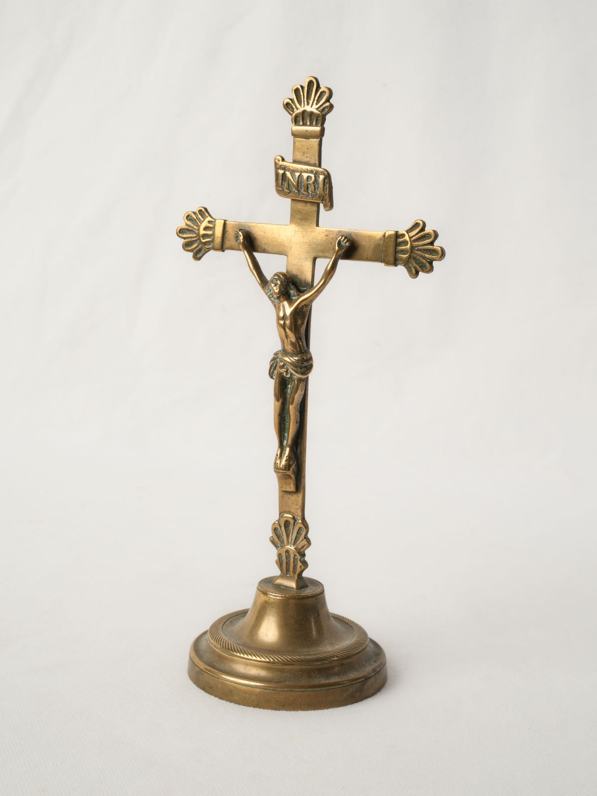 18th-Century French Jansenist-Influenced Brass Crucifix