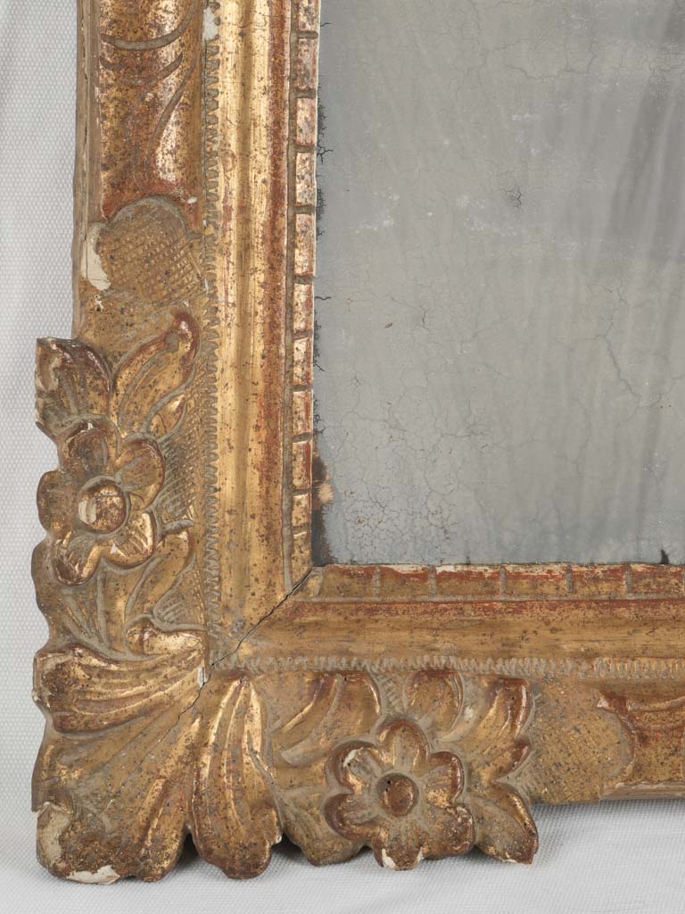 Authentic 18th-Century French giltwood mirror