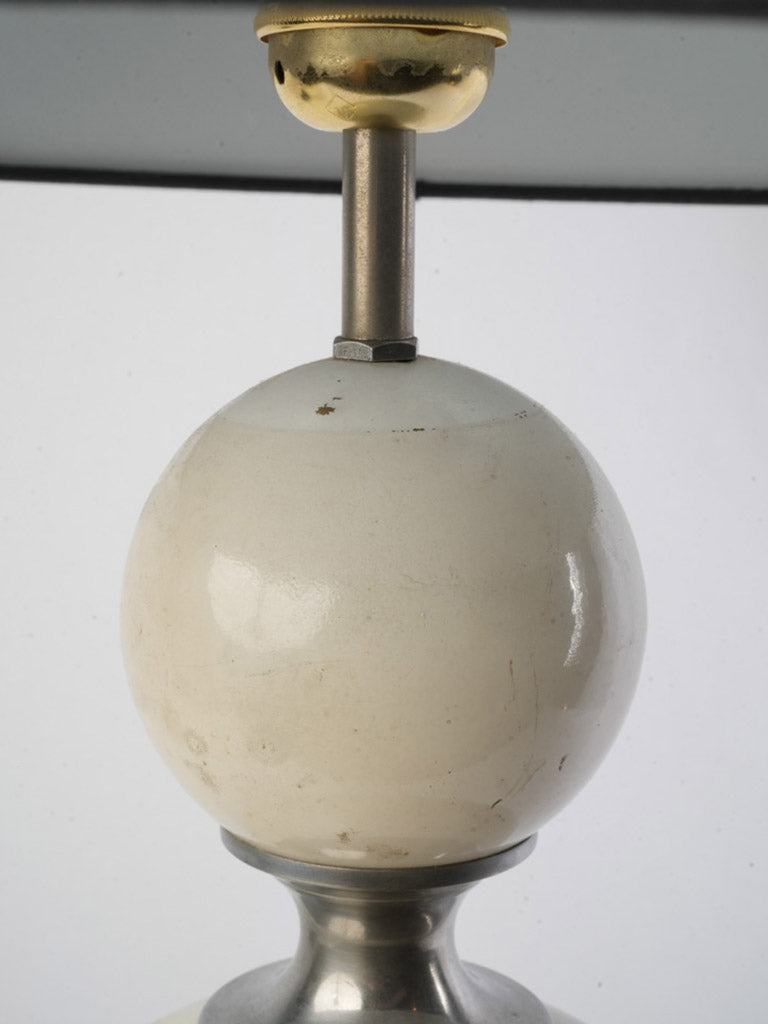 Warm ivory mid-century lamp  
