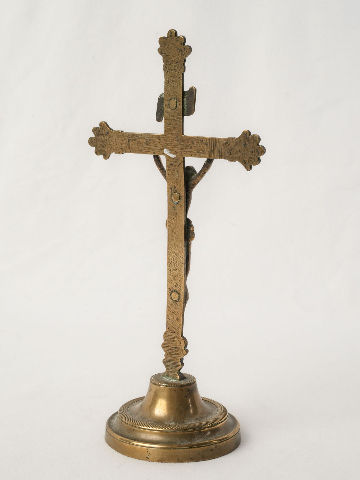 18th-Century French Jansenist-Influenced Brass Crucifix