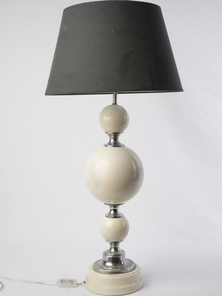Polished nickel-accented table lamp  