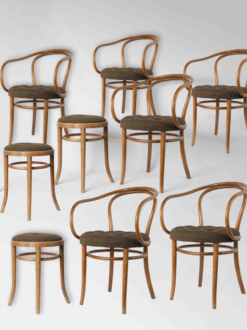 Vintage Thonet-style bentwood dining chairs