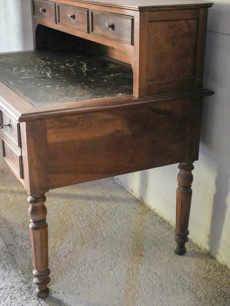 Late 19th-Century Walnut Writing Desk w/ Raised Drawers - 43¼"