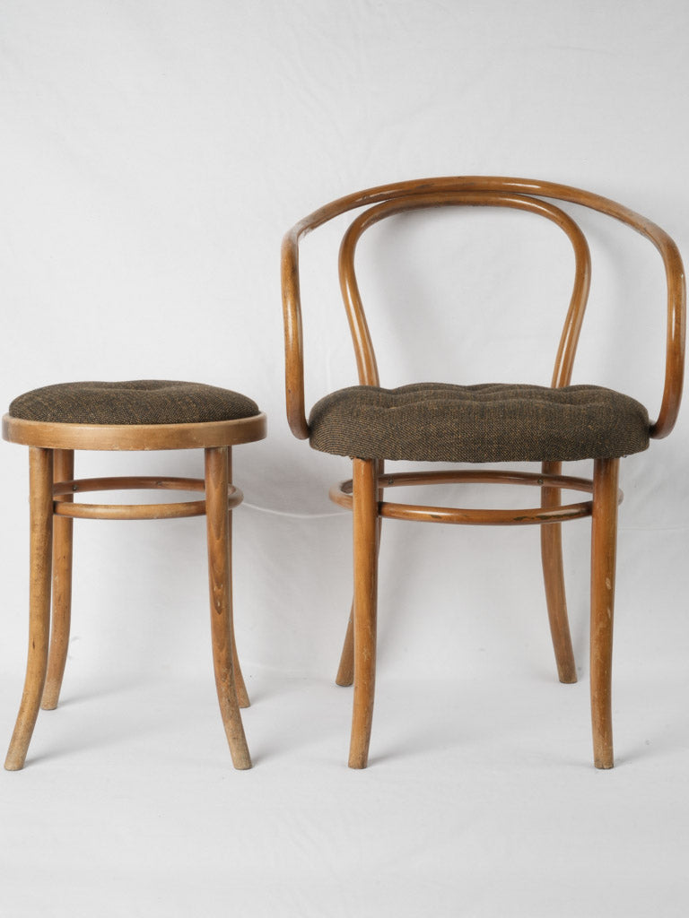 Traditional 1960s wooden stool design