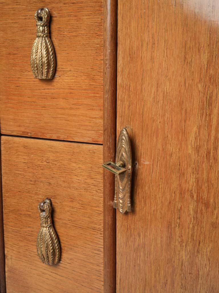 Polished mahogany side cabinet  
