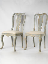 Rustic 19th-century upholstered beechwood seats