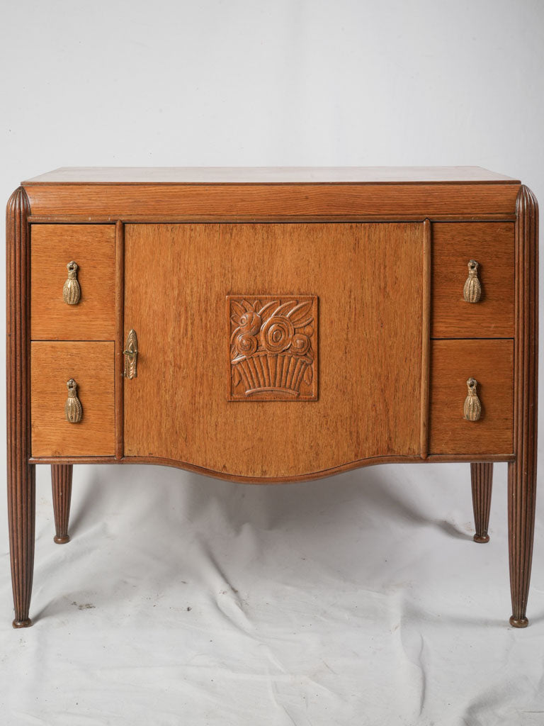 Blond wood storage cabinet  