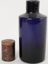 Dark blue apothecary glass jar 8¼"