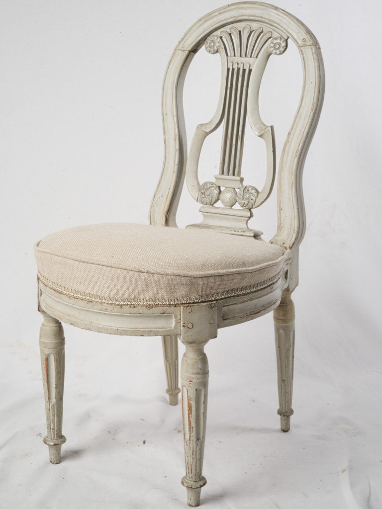 Charming French Louis XVI Lyre-Back Side Chair Late 18th Century - 33½"