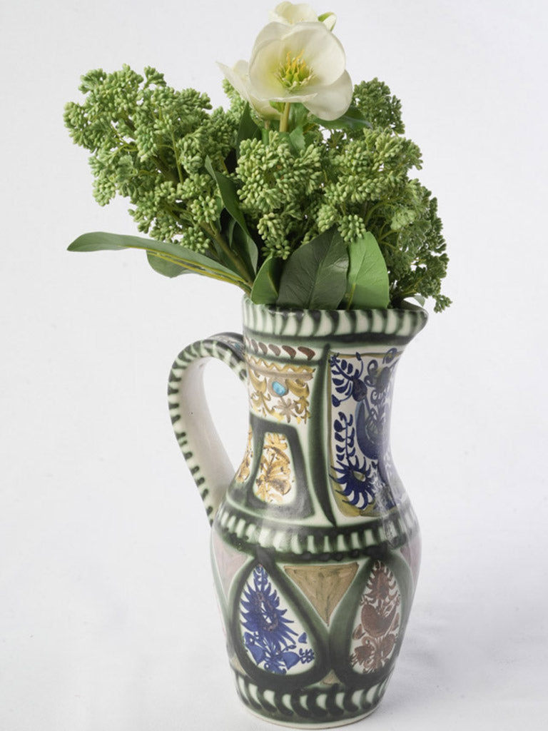 1960s Keraluc Quimper Hand-Painted Pitcher by André L’Helguen - 11½"