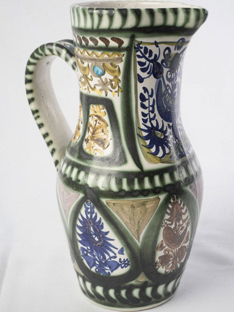1960s Keraluc Quimper Hand-Painted Pitcher by André L’Helguen - 11½"