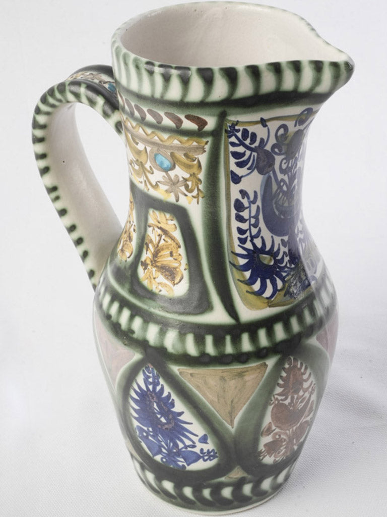 1960s Keraluc Quimper Hand-Painted Pitcher by André L’Helguen - 11½"