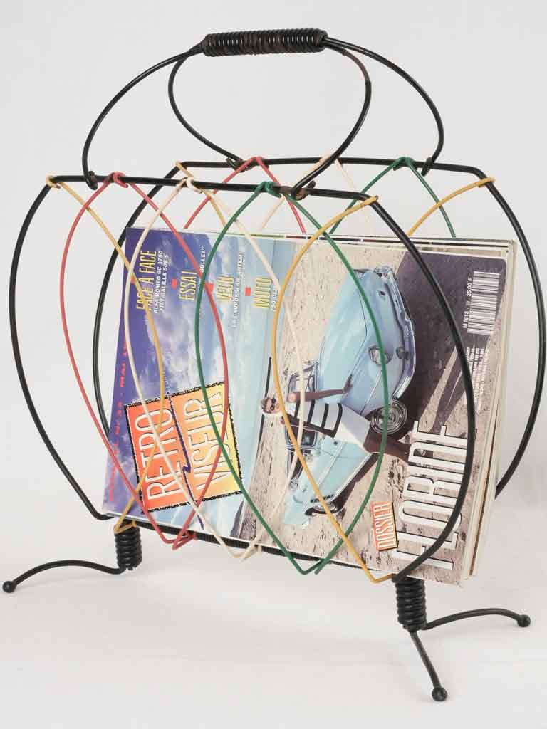 Vintage multicolored magazine holder