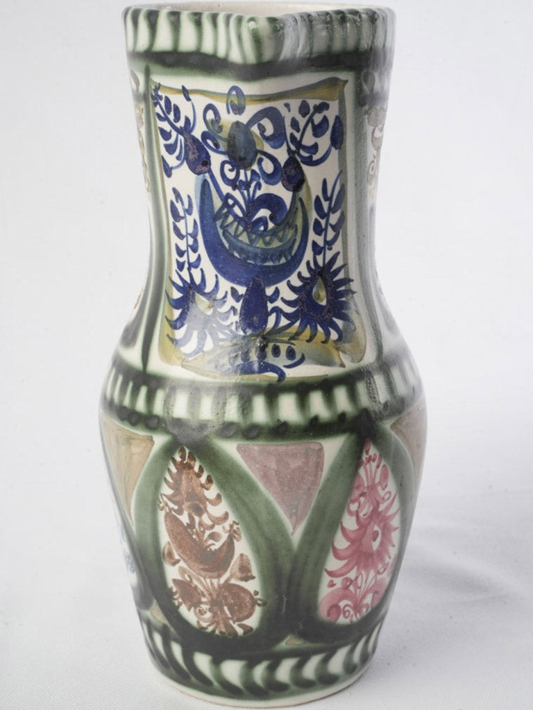 1960s Keraluc Quimper Hand-Painted Pitcher by André L’Helguen - 11½"