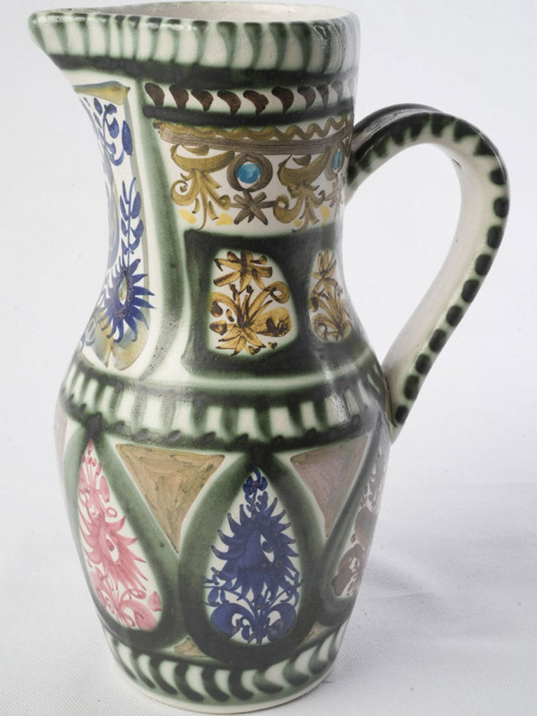 1960s Keraluc Quimper Hand-Painted Pitcher by André L’Helguen - 11½"
