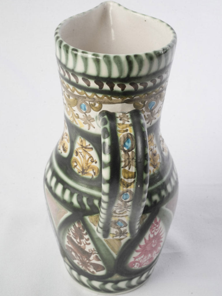 1960s Keraluc Quimper Hand-Painted Pitcher by André L’Helguen - 11½"