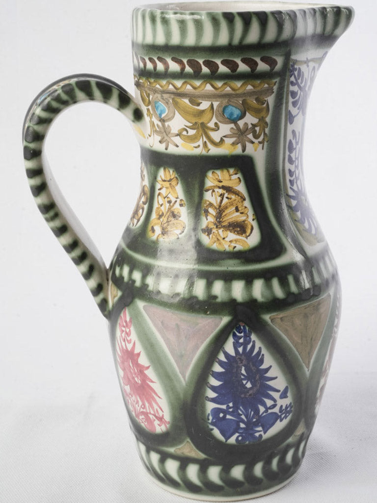 1960s Keraluc Quimper Hand-Painted Pitcher by André L’Helguen - 11½"