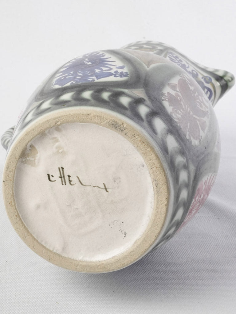 1960s Keraluc Quimper Hand-Painted Pitcher by André L’Helguen - 11½"