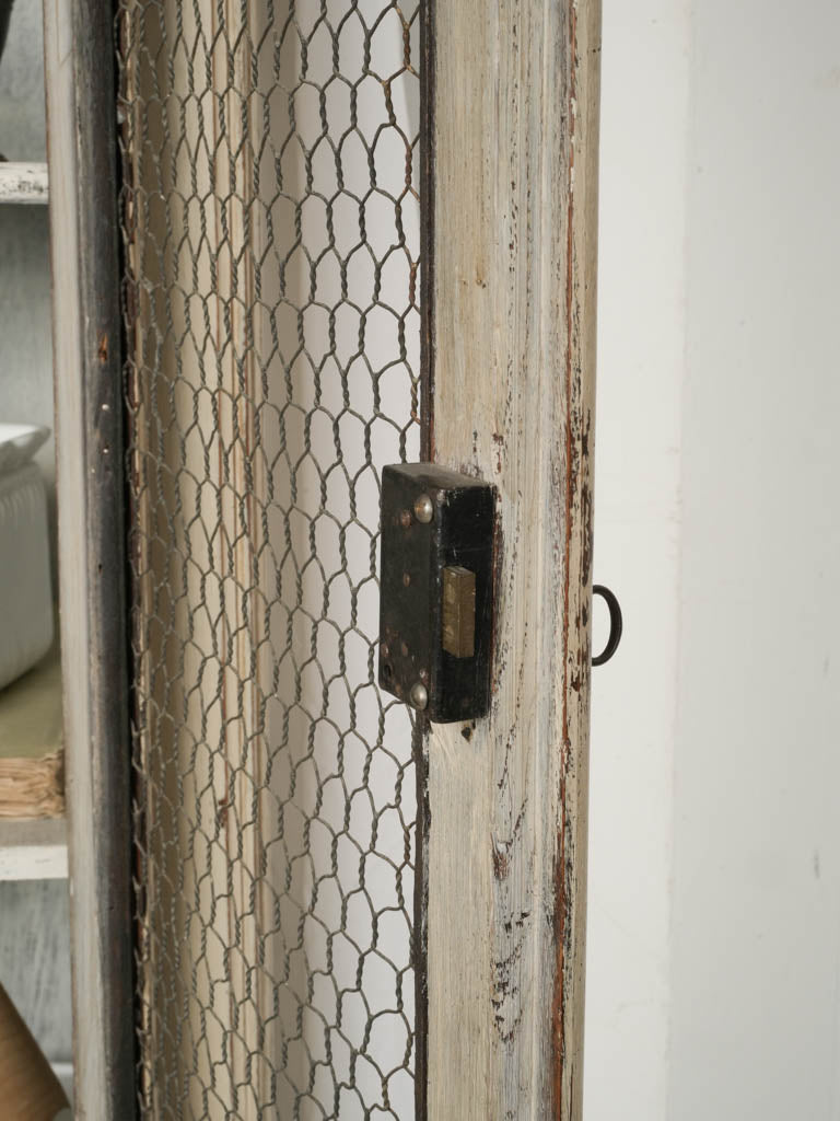 Versatile Antique French Hutch with Wire-front Doors