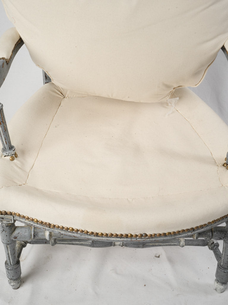 Decorative nail-head trim fauteuils